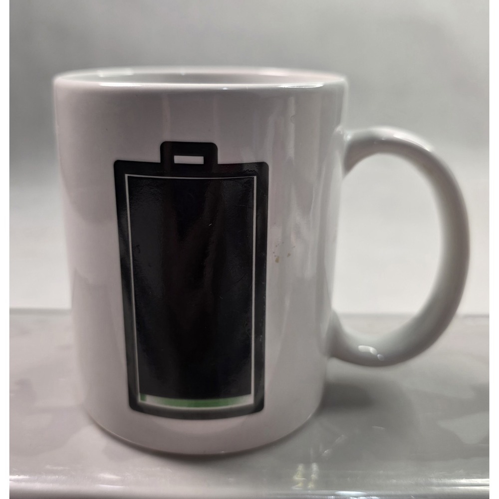 Kikkerland Battery Mug-Hot Liquid Activation-Works Great-12 Ounce-EUC